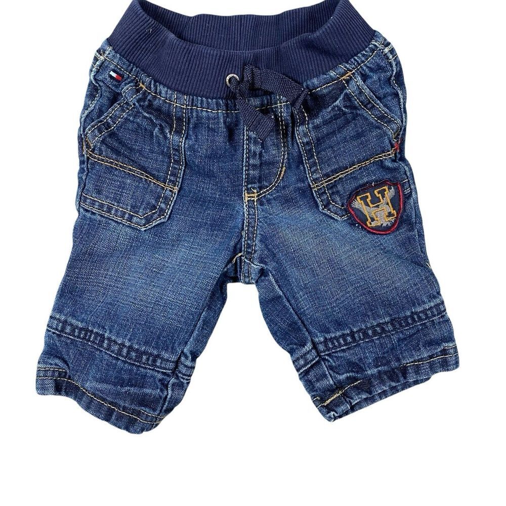 Vintage Tommy Hilfiger Size 3-6 Months Jeans Letterman Letters Patch Embroidered